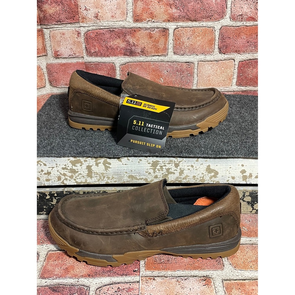 5.11 Tactical CCW Field Ops Pursuit Slip On Mens 10 Dark Brown Leather 12142